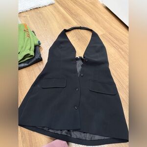 Peppermayo Midnight Black Vest Dress